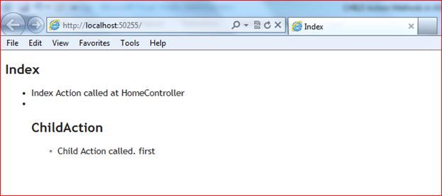 Calling View in Browser